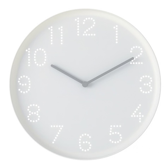 TROMMA Minimalist Wall Clock White Modern IKEA Home Decor - Picture 1 of 6